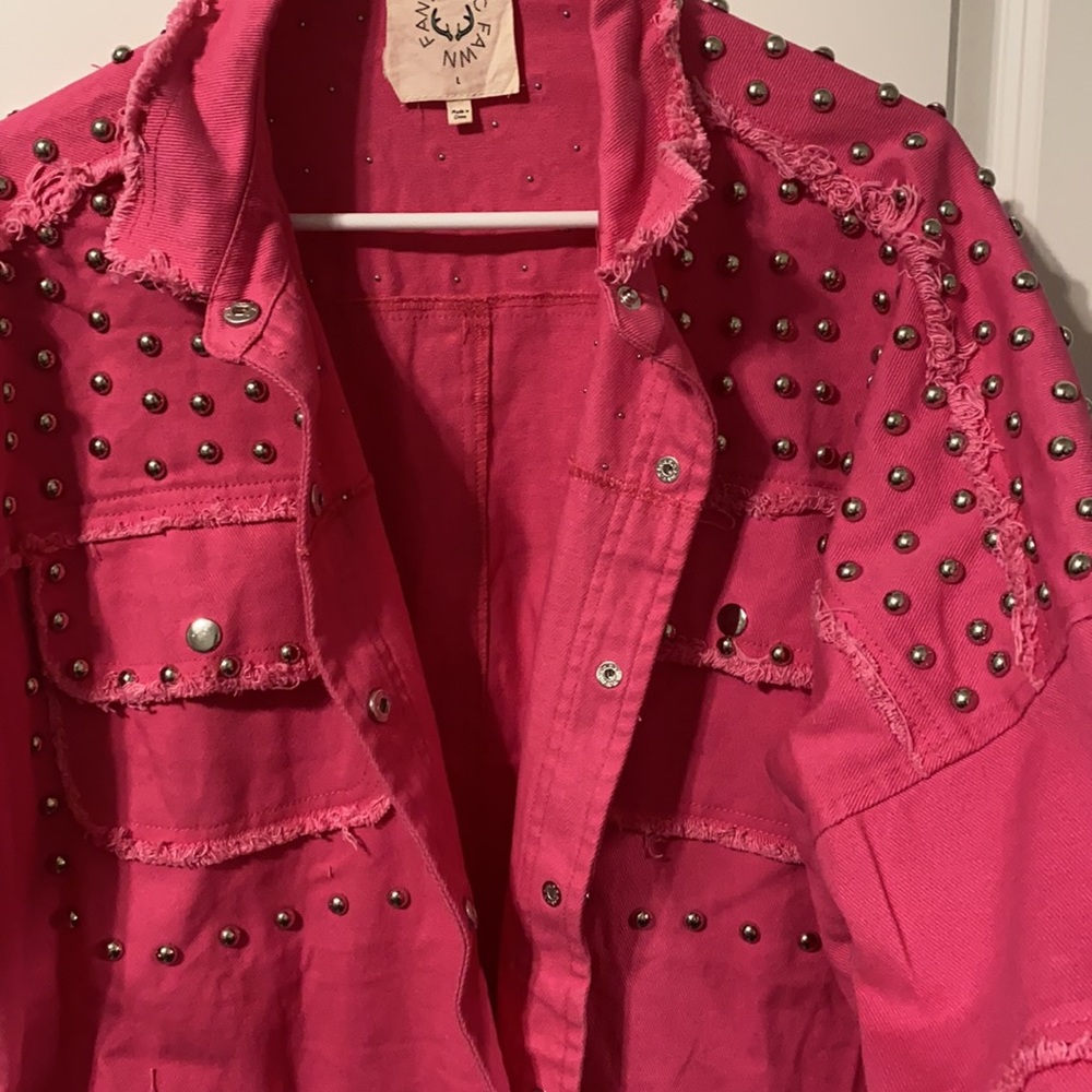 Pink Studded Shacket - Picture 5 of 8